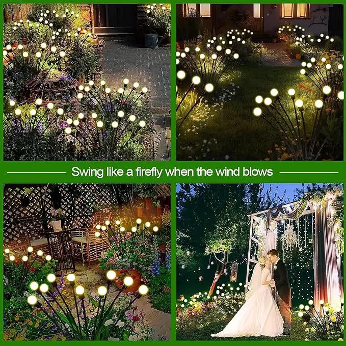 SOLARBABY Solar Garden Lights New Upgraded Solar Swaying Light Sway by Wind Solar Firefly Lights Outdoor Waterproof for Landscape Pathway Patio Yard Walkway Decoration Warm White by GreenHaven Gardens