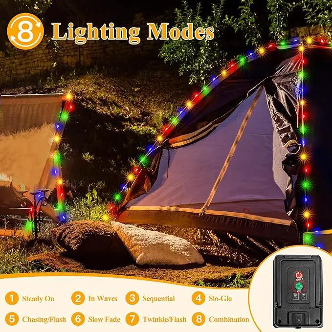 Ollny Solar Outdoor Lights, 2 Pack Total 132FT 400LED Solar Fairy Lights, IP67 Waterproof 8 Modes String Lights for Tree Yard Garden Patio Party, Multicolor by GreenHaven Gardens