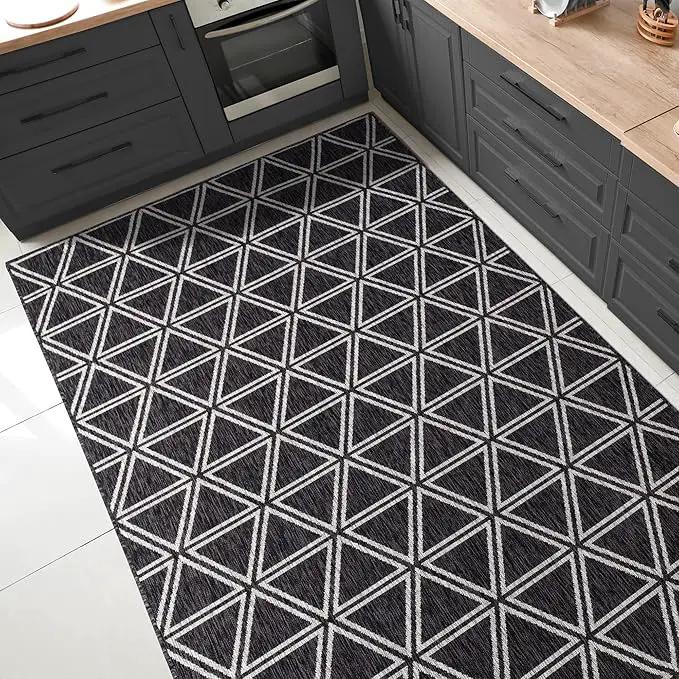 Keen Home Design Outdoor Rug - 6x9 Washable Indoor/Outdoor Rug for Patio, Balcony, Kitchen, Garden, Beach, Deck and Porch. Size: 6'7" x 9'2" by GreenHaven Gardens