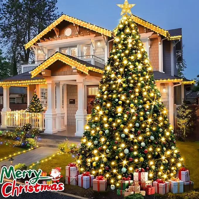 KNONEW 197FT 500 LED Christmas Lights Outdoor String Lights 8 Modes & Memory Fairy Light Plug in Waterproof LED String Lights for Xmas Yard Tree Wedding Party Holiday Decorations (Warm White) by GreenHaven Gardens