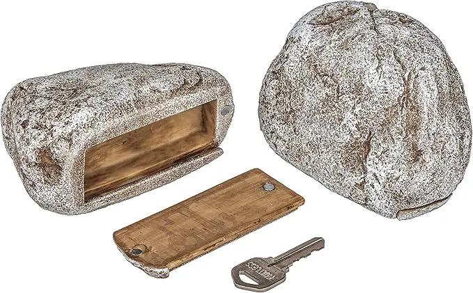 Hide a Key Fake Rock,Looks and Feels Like a Real Rock Spare Key Safe or other Small Objects for Outdoor Garden or Yard by GreenHaven Gardens