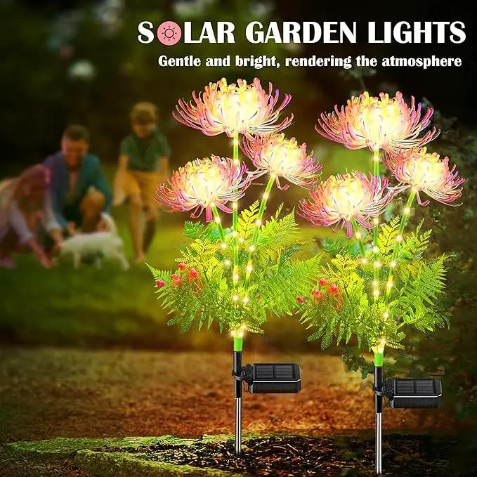 SunKite Solar Garden Lights, Solar Flowers Lights with Glowing Flowers & Stems, Outdoor Stake Decorative Lighting Waterproof for Garden,Yard Patio Pathway Decor,Gift for Mother（4 Pack） by GreenHaven Gardens