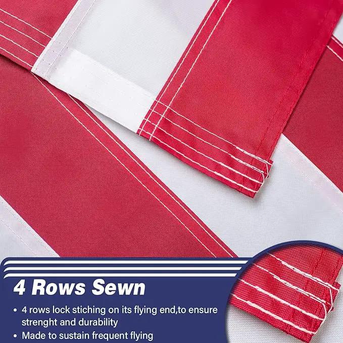 US Embroidered American Flags for Outside 3x5 USA Flag Banner Heavy Duty Made in USA High Wind Vivid Color Embroidered Stars-sewn Stripes Waterproof by GreenHaven Gardens
