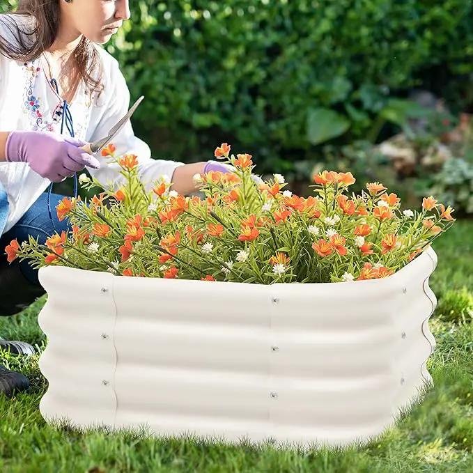 2-Pack 2x1ft Galvanized Raised Garden Bed, Outdoor Planter Bed, Metal Planter Box for Gardening and Planting by GreenHaven Gardens