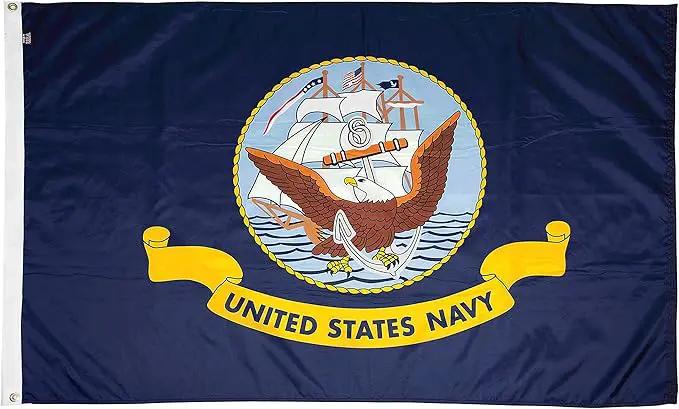 FlagSource U.S. Navy Nylon Military Flag, Made in The USA, 3x5' by GreenHaven Gardens