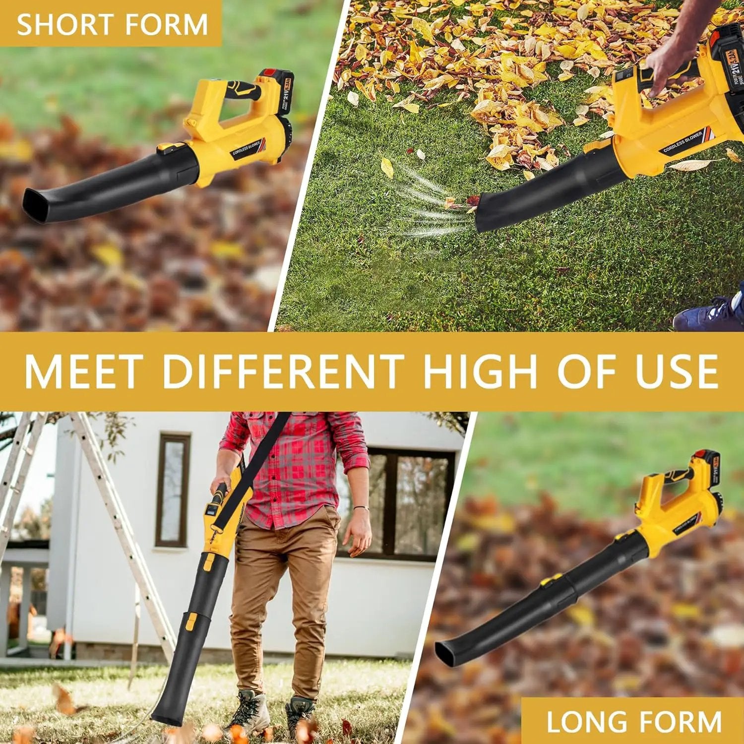 Cordless Leaf Blower 540CFM, Electric Blower with 6 Speed Mode, Powered Leaf Blowers for Lawn Care, Patio, Blowing Leaves (No Battery) by GreenHaven Gardens