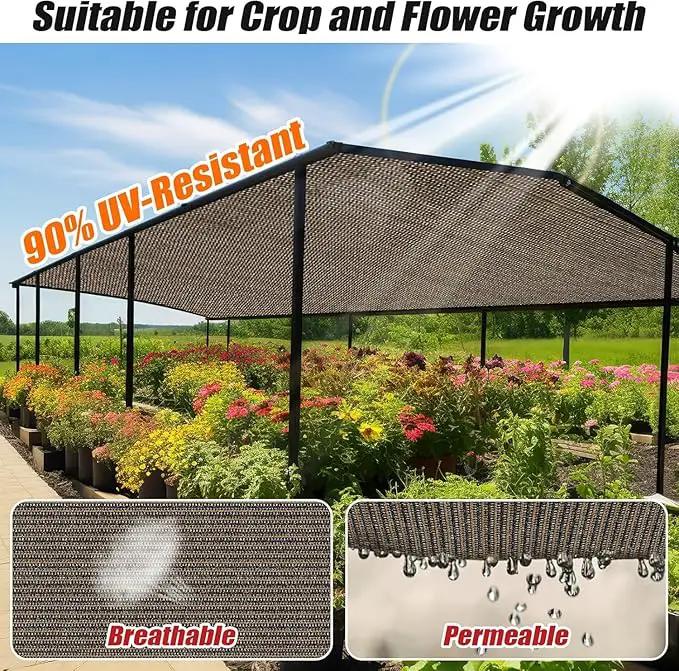 Outdoor 90% Sun Shade Cloth with Grommets, 14 X 21 FT Pergola Shade Cover for Garden Patio Carport Kennel Swimming Pool, Mocha (We Make Custom Size) by GreenHaven Gardens