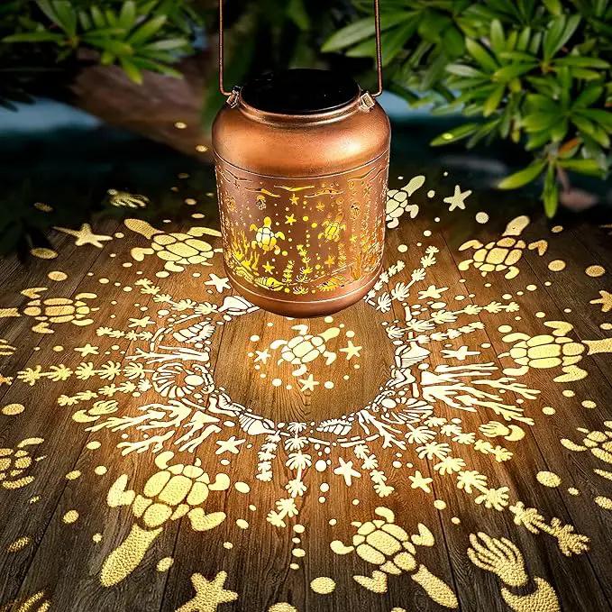 Outdoor Solar Lantern Ocean Element Waterproof Decorative Light Hanging Solar Light for Patio, Balcony, Backyard, Porch, Can be Used as a Gift for Mom and Grandma (Underwater World) by GreenHaven Gardens