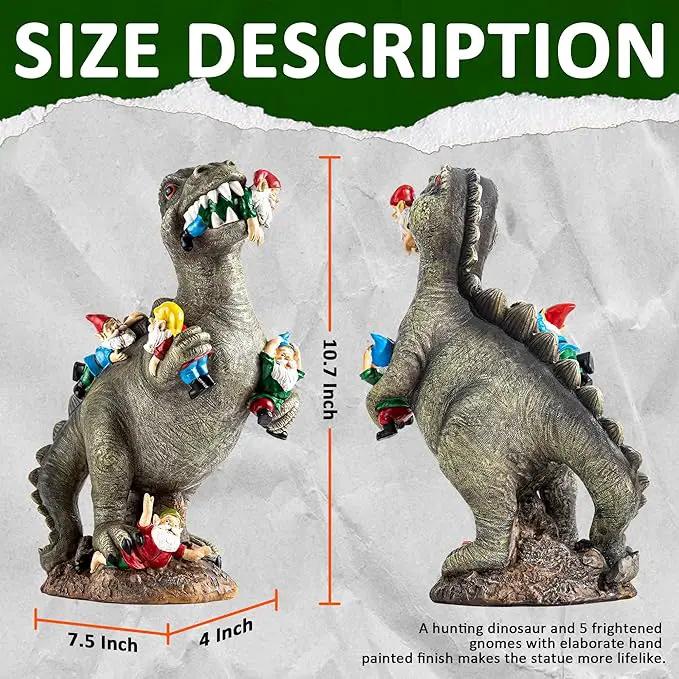 Dinosaur Gnomes Garden Statues Garden Decor Yard Decorations Outdoor, Patio, Yard, Lawn Ornaments Unique Housewarming Gifts for Women, Mom for Mothers Day by GreenHaven Gardens