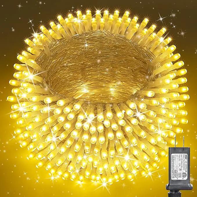 338Ft LED Christmas Lights Outdoor - 1000 String Lights With 8 Modes, Timer, Waterproof Fairy Twinkle for Party, Garden, Wedding, Holiday, Xmas Tree Decorations (Warm White) by GreenHaven Gardens