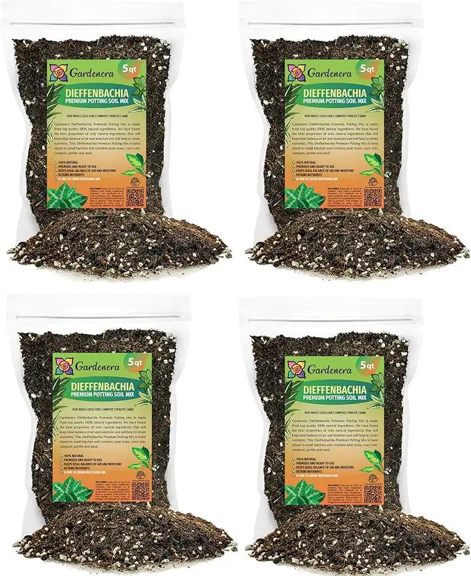 Premium Dumb Cane Potting Soil Mix - Ideal Blend for Growing Robust and Healthy Dumb Cane Plants - 20 Quart by GreenHaven Gardens