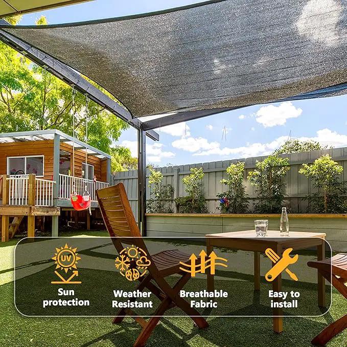VICLLAX 90% Shade Cloth, 6x8FT Durable Black Mesh Trap with Every 3 FT Grommet, Sun Shade Fabric Netting for for Plants Cover, Greenhouse, Chicken Coop, Barn Kennel, Garden Patio by GreenHaven Gardens
