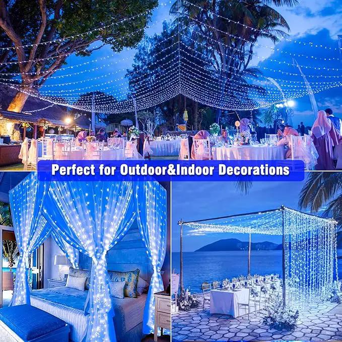 500 LED Christmas Lights Outdoor - 165FT Super Long Christmas String Lights 8 Modes Waterproof Plug in Fairy Lights with Timer Memory for Indoor Xmas Tree Holiday Party House Decorations, Blue by GreenHaven Gardens