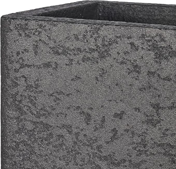 31 Inch Rectangular Concrete Planter,Durable All-Weather Use with Drainage Holes,Large Rectangular Planter for Outdoor Indoor Plants by GreenHaven Gardens