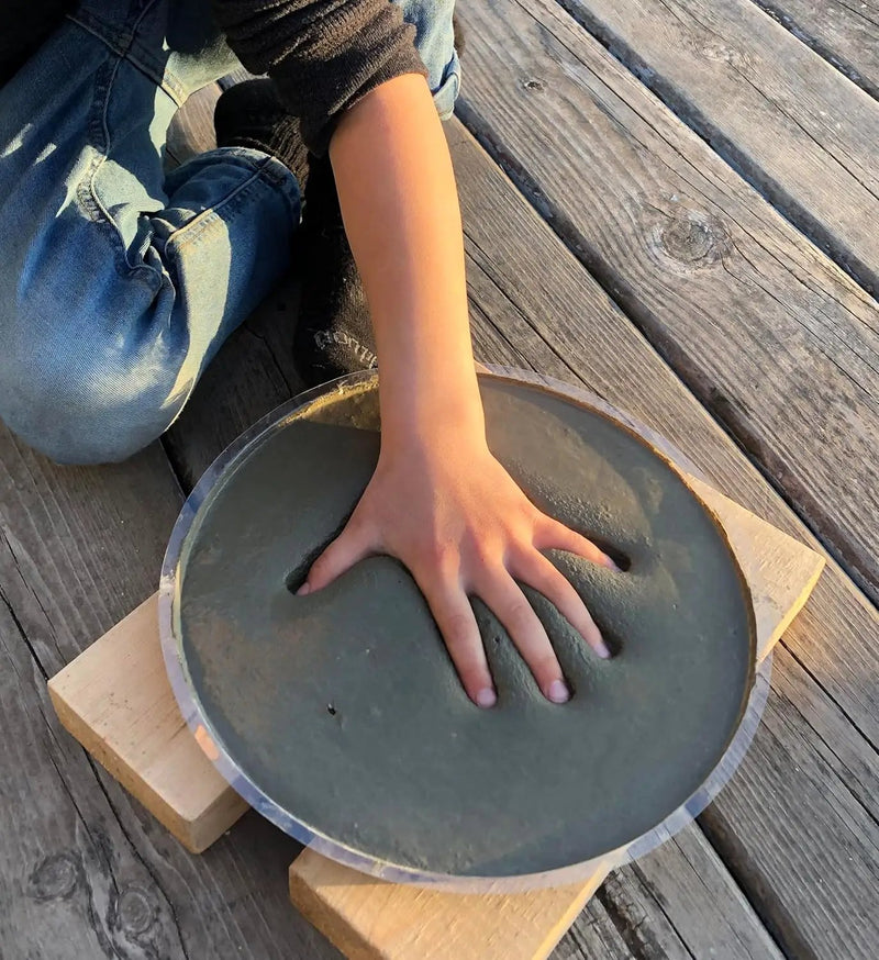 DIY Stepping Stone Kit, Handprint Stepping Stone, Mother's Day Gift, Footprint Stepping Stone (10 Inch) by GreenHaven Gardens