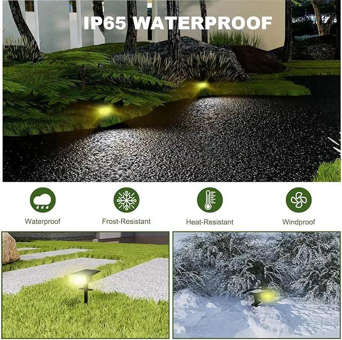 Solar Spot Lights Outdoor, 3 Lighting Modes Solar Outdoor Lights for Garden Yard Outside Landscape, 2 Pack Warm by GreenHaven Gardens