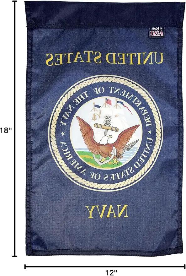 FlagSource U.S. Navy Nylon Garden Flag, Made in The USA, 18x12" by GreenHaven Gardens