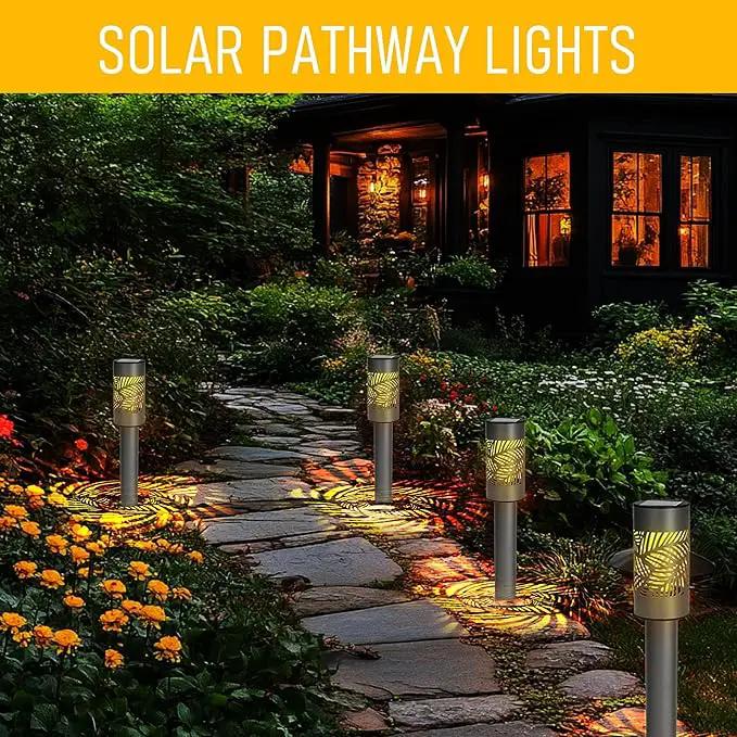 Dazzle Bright Solar Pathway Lights Outdoor, 12 Pack LED Warm White Waterproof Solar Powered Landscape Lights for Walkway Driveway Lawn Patio Yard Garden by GreenHaven Gardens