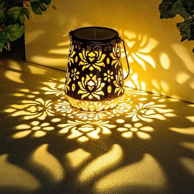 Solar Lanterns Outdoor Decor Waterproof,Flower Hanging Gifts for Women, Mom, Solar Garden Lights Metal Decoration for Outside,Yard, Patio,Garden,Porch,Pool by GreenHaven Gardens
