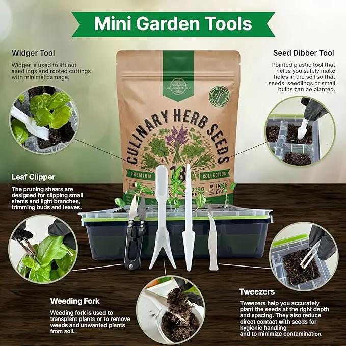 Organo Republic 18 Culinary Herbs Seeds Variety Pack - 10,180+ Heirloom, Non-GMO, Herbs Seeds for Outdoor and Indoor Home Gardening, Including Rosemary, Thyme, Oregano, Mint, Basil, Parsley by GreenHaven Gardens