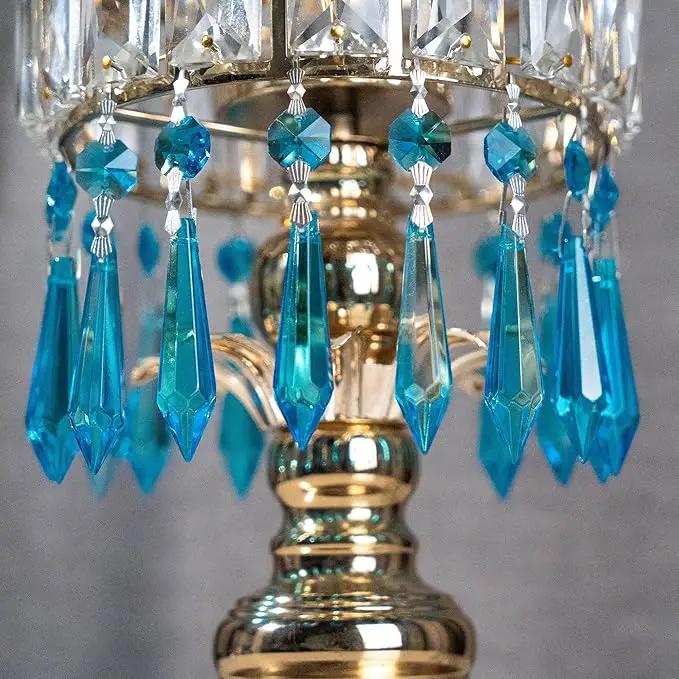 HDCRYSTALGIFTS 30pcs 55mm Multi-Color Crystal Icicle Pendant Chandelier Prisms Drops Lamp Candle Holders Curtain DIY Parts by GreenHaven Gardens