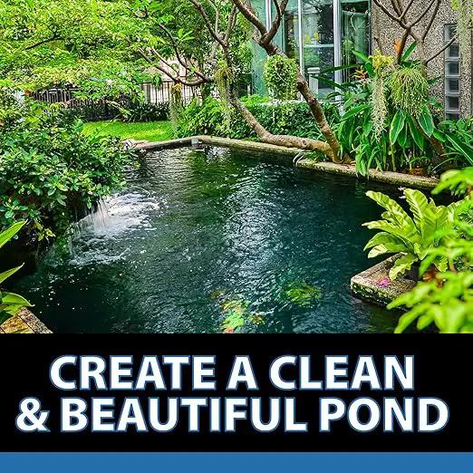 CrystalClear AlgaeOff Pond & Water Garden Scum Cleaner, Waterfall & Rock Slime Remover, String Algae Killer, Green Stain Treatment, EPA Registered Algaecide, Plant, Koi Fish, Bird & Pet Safe, 8 lbs by GreenHaven Gardens