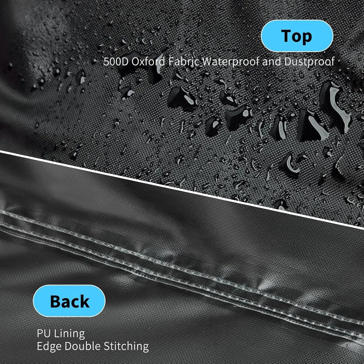 Kingling Grill Cover for Blackstone 1860 2225 On The Go Range Top Combo Griddle, 41 inch Waterproof & Dustproof Outdoor Grill Cover (Cover Only) - Black by GreenHaven Gardens
