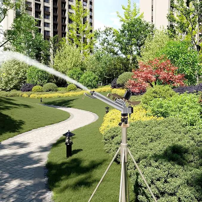 1.5" 360° Adjustable Impact Spray Gun Sprinkler with Nozzle Set, Water Spray Gun Large-Area Agriculture Irrigation Spray Gun Watering Sprinkler for Garden Farm Lawn by GreenHaven Gardens