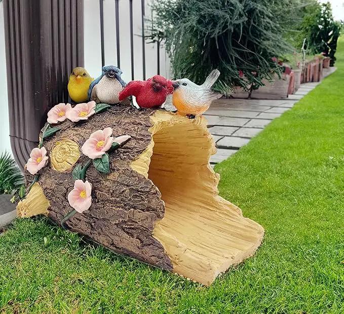 Bird Statues Gutter Downspout Extension Statues Garden Decoration,Resin Statue Outdoor Decor,Animal Downspout Diverter,Decorative Gutter Extension,3"×3" Downspout Extender Diverter Splash Block by GreenHaven Gardens