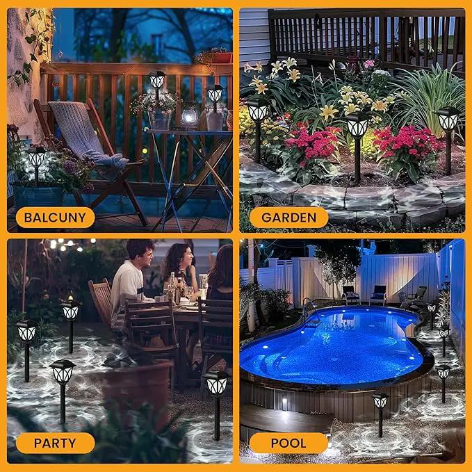 GIGALUMI Solar Lights Outdoor Waterproof, 6 Pack LED Solar Garden Lights, Solar Lights for Outside, Garden Decor for Yard, Patio, Landscape, Planter, Walkway (Cold White) by GreenHaven Gardens