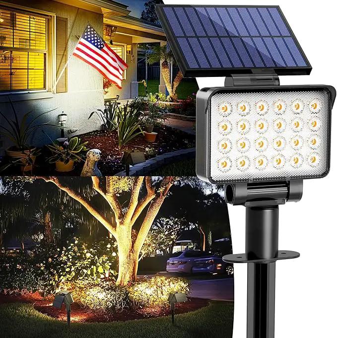 Solar Spot Lights Outdoor Waterproof for Flag, Tree, House, Garden, Yard, Landscape Spotlights for Accent Uplighting Halloween Christmas Decorations-1 Pack by GreenHaven Gardens
