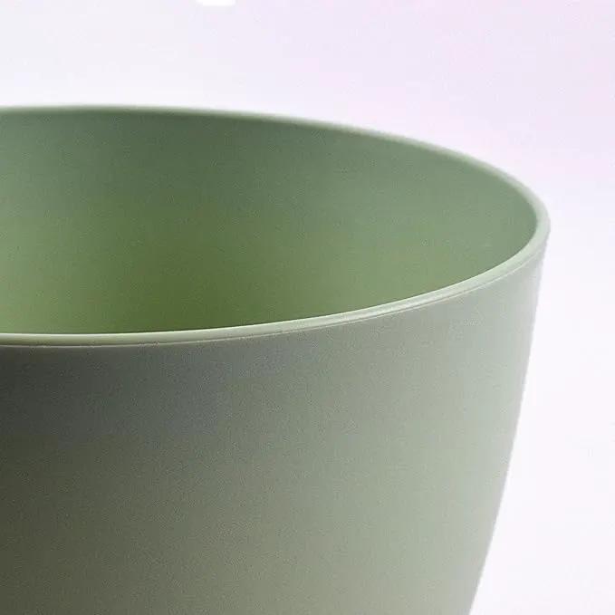 Plant Pots 12/10/9 inch Set of 3, Self Watering Flower Pots Indoor Outdoor, Planters with Drainage Hole Saucer Reservoir, Green by GreenHaven Gardens