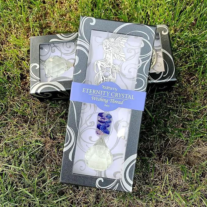 Crystal Garden Suncatcher Hanging Crystals Ornament for Window Rainbow Maker Prisms Home Decor Gift Boxed Sun Catcher Gift Idea for Mom Friends Grandma,Fairy by GreenHaven Gardens