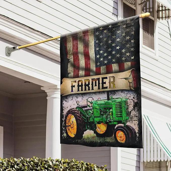 FLAGWIX Farmer Flags, Farmers Decorations - Independence Day, 4th of July Decorations Outdoor Flags, House Flag 30x40 - USA House Garden Flags Premium Polyester, Decorative Outdoor Flags by GreenHaven Gardens