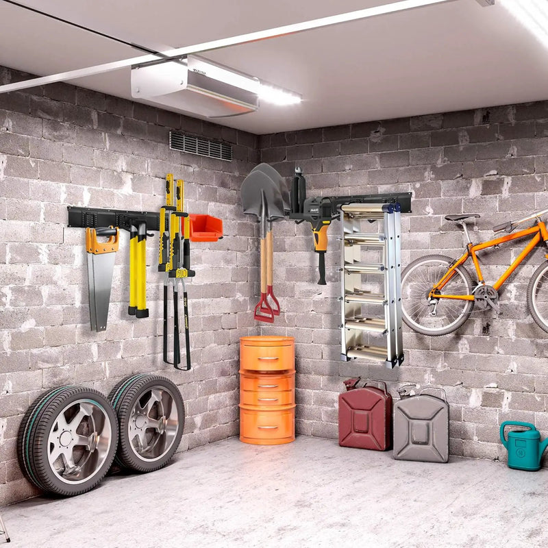 Garage Tool Organizer and Hanging Storage Rack, Heavy Duty Hooks for Organizing Various Tools in Shed, Garden, Yard by GreenHaven Gardens
