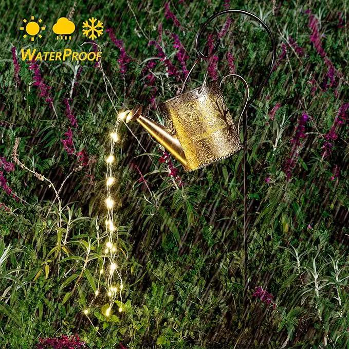 Solar Lights Outdoor Garden Decor, Large Waterproof Watering Can Landscape Lights Outside Decorations for Yard Front Porch Patio Backyard Gardening Gift for Mom Grandma Women Birthday by GreenHaven Gardens