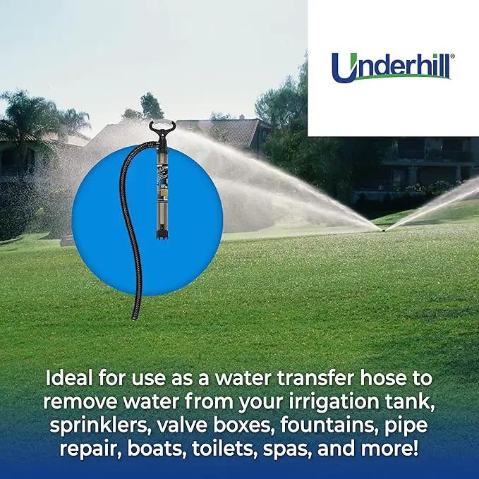 Underhill Gulp Pro Siphon Suction Water Pump 22 Inch Length with 36 Inch Outlet Hose, For Irrigation, Fluid Transfer, Water Removal, A-G1236-C by GreenHaven Gardens