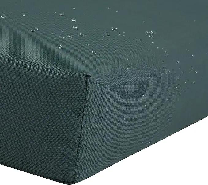 Classic Accessories Ravenna Water-Resistant Patio Chair Seat Cushion, 18 x 18 x 2 Inch, Mallard Green, Patio Furniture Cushions by GreenHaven Gardens