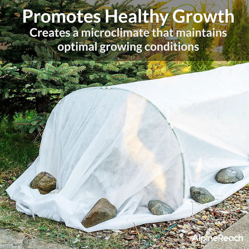 AlpineReach Plant Covers Frost & Sun Protection 10 x 30 ft - Thick 1.2 oz/yd² Freeze Blanket to Low 28 °F Temperatures Floating Row, Garden Fabric Material, Protect in Winter Cold, Gardening Down by GreenHaven Gardens