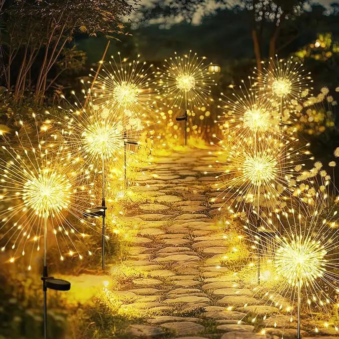 GIGALUMI Garden Outdoor Decor Lights 120LED 8Pack, Solar Garden Lights for Yard Outside Fairy Decorative,Solar Powered for Yard Pathway Flowerbed Planter Balcony Patio Decor（Warm White） by GreenHaven Gardens