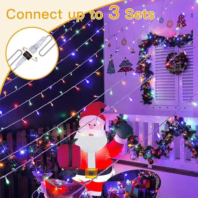 Ollny Christmas Lights Outdoor 200LED 60FT, Multicolor Connectable Plug in Fairy Light Indoor, 8 Modes Waterproof Timer Plug in LED String Lights for House Outside Bedroom Patio Balcony by GreenHaven Gardens