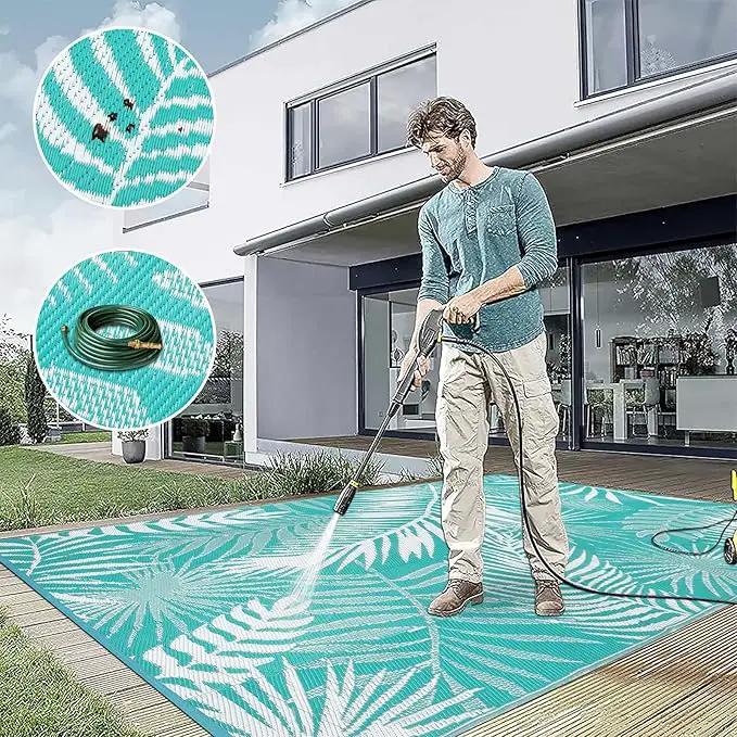 HiiARug Outdoor Rugs 9x12 for Patios Clearance Large Outdoor Rug, Outdoor Plastic Straw Rug RV Camping Rug Large Outdoor Mat for RV, Patio, Backyard, Deck, Picnic, Beach, Trailer, Camping by GreenHaven Gardens