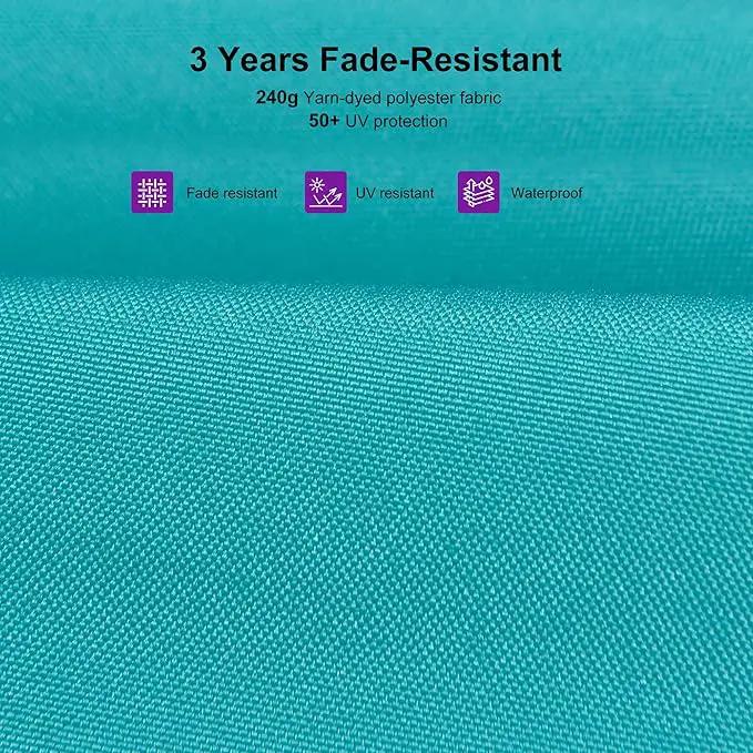 PURPLE LEAF 9 Feet Patio Umbrella Square Cantilever Umbrella Outdoor with 360° Rotation and Aluminum Offset Hanging for Pool Deck Garden Backyard, Turquoise by GreenHaven Gardens