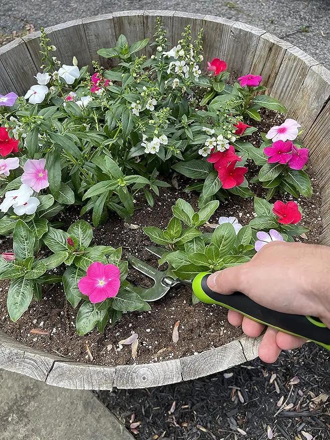 Garden Guru Stainless Steel Hand Weeder Fork Tool – Rust Resistant Stainless Steel – Ergonomic Handle – Great for Planting, Spreading Mulch, Weeding, Loosening & Transplanting Soil by GreenHaven Gardens