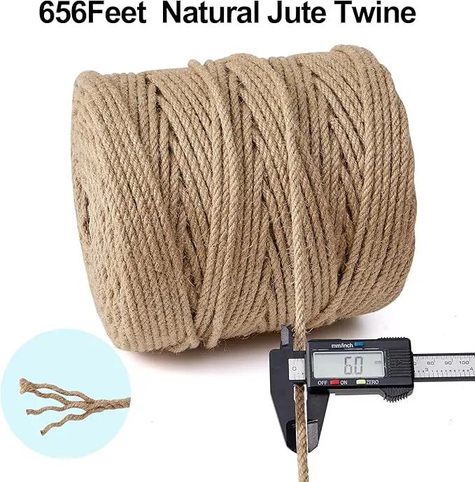 Natural Jute Twine,656 Feet 1/4 inch Hemp Twine Rope for Gift Wrapping Craft Plant Garden Christmas Handmade Arts Decoration Packing String Home Decor by GreenHaven Gardens