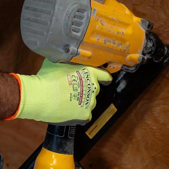 linconson 12 Pack Safety Performance Series Construction Mechanics Wrinkle Latex Work Gloves by GreenHaven Gardens