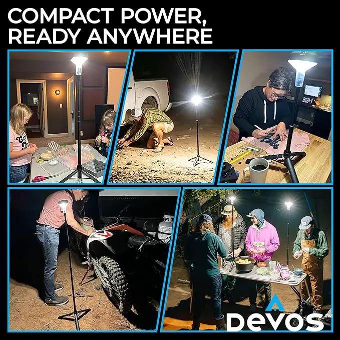 DEVOS - LIGHTRANGER 800 Mini Telescoping Camp Light, 4.5 Tall with 800 Lumens, Ultra Compact & Portable, Rechargeable LED Lantern, Up to 30-Hour Runtime, 1 Year Warranty, Includes Carry Case by GreenHaven Gardens