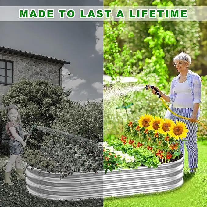 2pcs 72x36x12in Galvanized Steel Raised Garden Bed, Outdoor Planter Box for Easy DIY & Clean - Large Metal Garden Beds for Backyards, Terraces & Balconies by GreenHaven Gardens