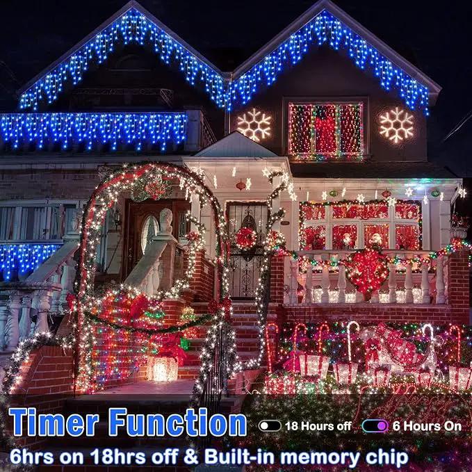 Hezbjiti Christmas Lights Decorations Outdoor, 1600LED 164FT Curtain Fairy Lights 8 Modes 320 Drops Fairy String Curtain Lights for Christmas Decor Eaves Window Party Yard Garden by GreenHaven Gardens