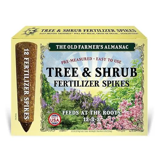 The Old Farmer's Almanac Tree & Shrub Fertilizer Spikes (Box of 12 Spikes - 3 Lbs) by GreenHaven Gardens